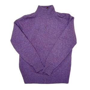 Bonobos Womens Wool Purple Pullover Sweater 1/4 Zip Size S